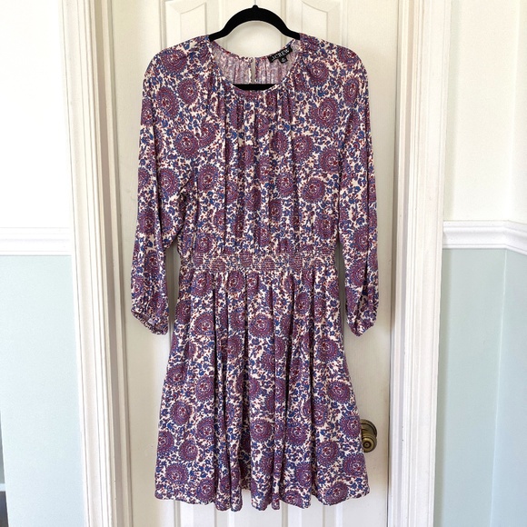 J Crew Tall Palermo Smocked-Waist Mini Dress - Picture 2 of 4